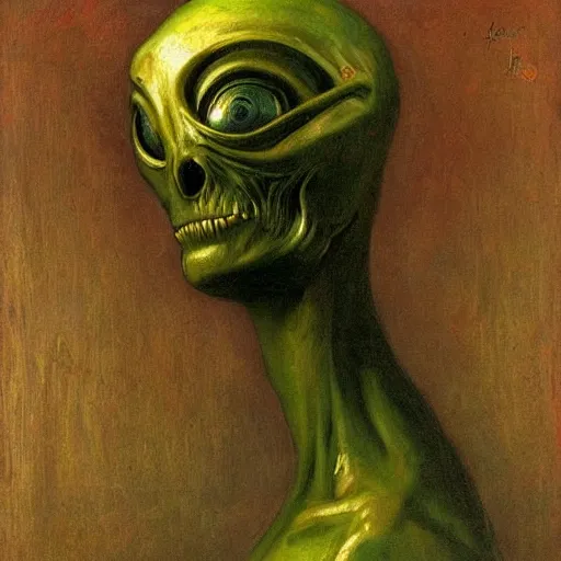 Image similar to alien by ilya repin