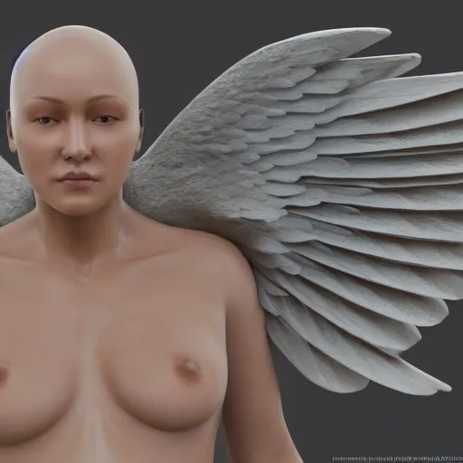 Image similar to a human in the body of a dove. high detail. artstation. digital art. 8 k. unreal engine.