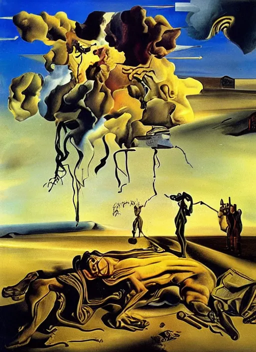 Prompt: salvador dali's ukrainian war