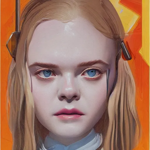 Image similar to Elle Fanning in Halo Reach picture by Sachin Teng, asymmetrical, dark vibes, Realistic Painting , Organic painting, Matte Painting, geometric shapes, hard edges, graffiti, street art:2 by Sachin Teng:4