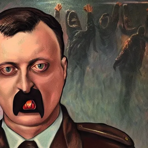 Prompt: igor ivanovich strelkov became an aggressive lovecraftian degenerate abomination calling for total mobilization, photo - realistic, color image, 2 k, highly detailed, bodyhorror, occult art