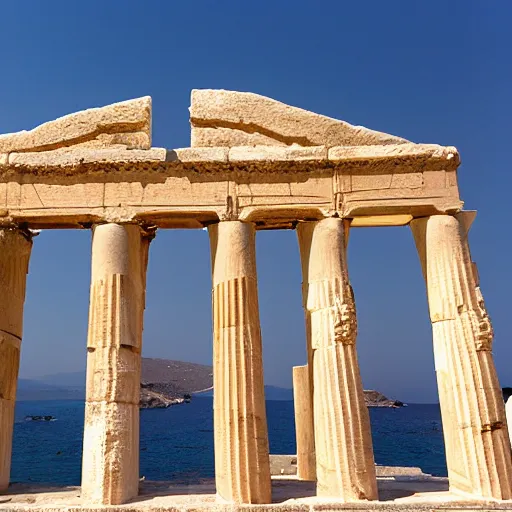 Image similar to monumental gateway of the temple of apollo, island of naxos