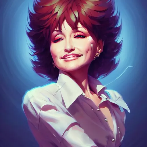 Image similar to dolly parton, portrait shinkai makoto studio ghibli studio key hideaki anno sakimichan stanley artgerm lau rossdraws james jean marc simonetti elegant highly detailed digital painting artstation pixiv