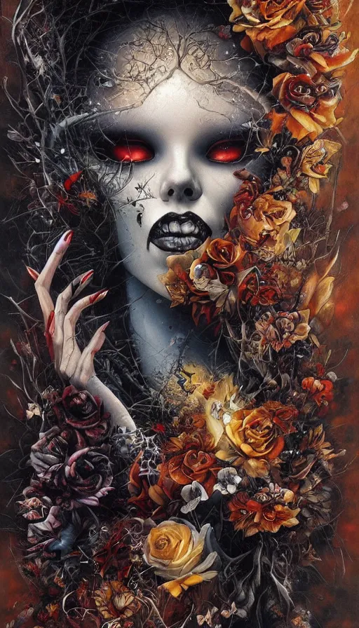 Image similar to life and death mixing together, by karol bak