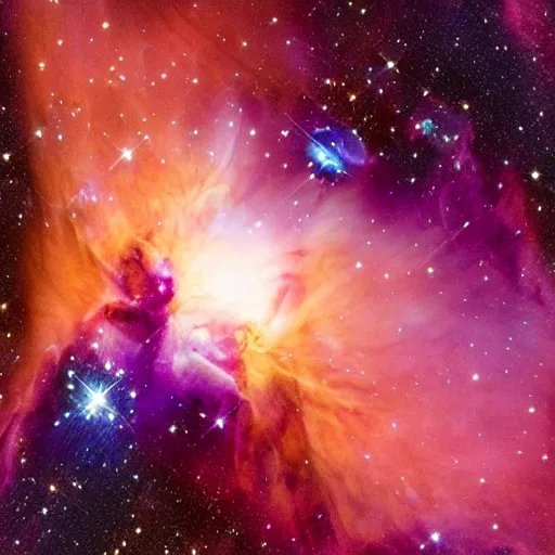 Prompt: a photo taken by James Webb Telescope of a beautiful nebula