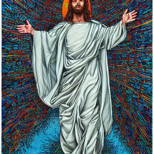 Image similar to the transfiguration of jesus christ, an ultrafine detailed painting by james jean