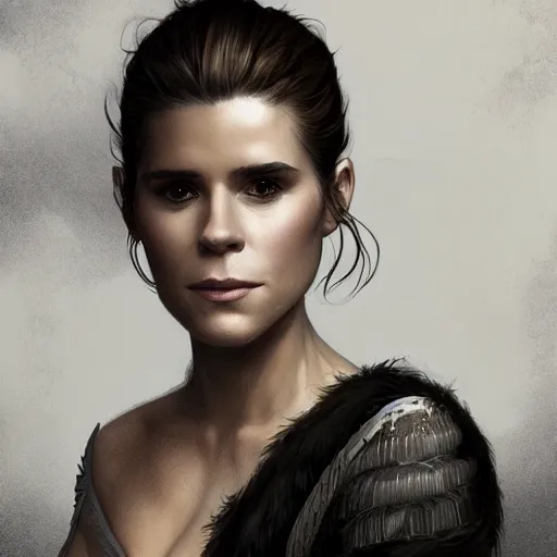 Image similar to a portrait of kate mara as a sorceress, urban motifs, intricate, elegant, highly detailed, digital painting, trending on artstation, concept art, smooth sharp focus, illustration, art by artgerm and greg rutkowski