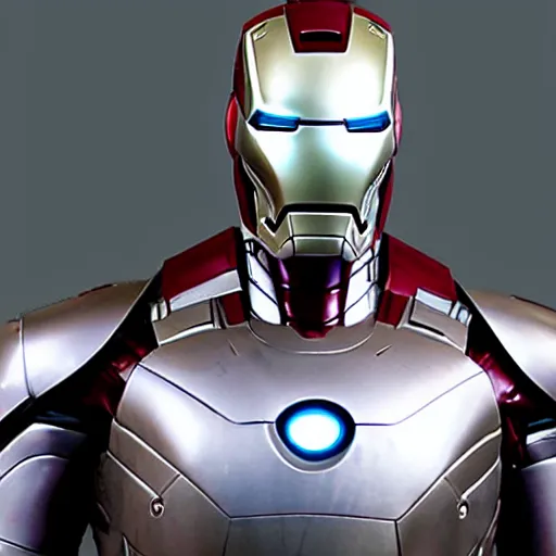 Prompt: silver and white iron man suit, 4 k realistic photo