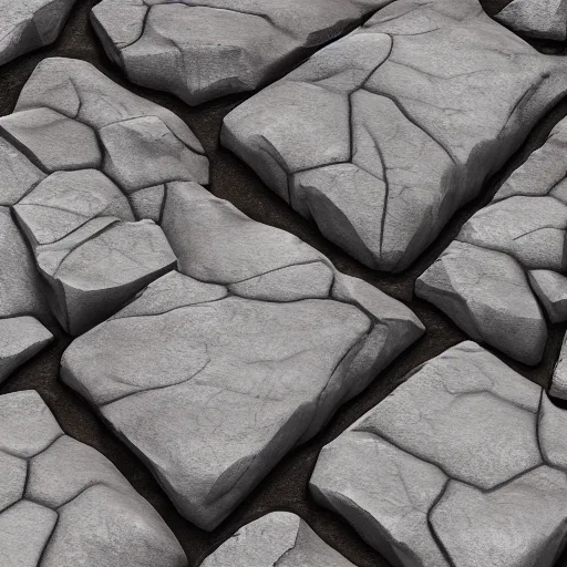 Prompt: tileable texture of sandstone rocks, seen from above, rendered in Zbrush and Unreal Engine