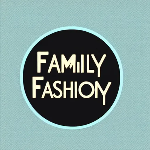 Image similar to family fashion logo, flat art, vector design