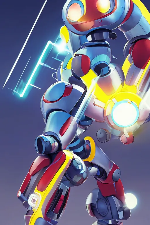 Image similar to metabots medabots medarotto medarot robot minimalist comics, behance hd by jesper ejsing, by rhads, makoto shinkai and lois van baarle, ilya kuvshinov, rossdraws global illumination ray tracing hdr radiating a glowing aura