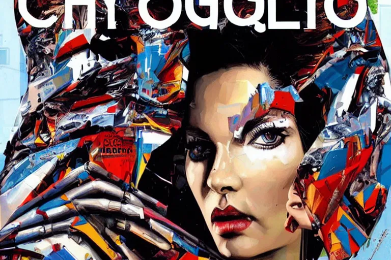 Prompt: TIAGO magazine cover, the coming AI singularity, by chevrier