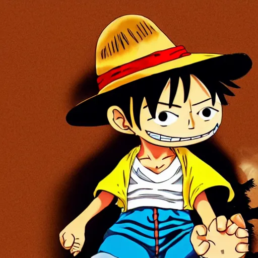 Prompt: luffy in 🐼 photography