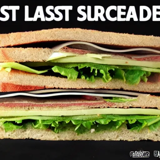 Image similar to the last sandwich on earth