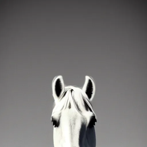 Prompt: a photo of a beautiful white horse with long •••••curly••••• hair