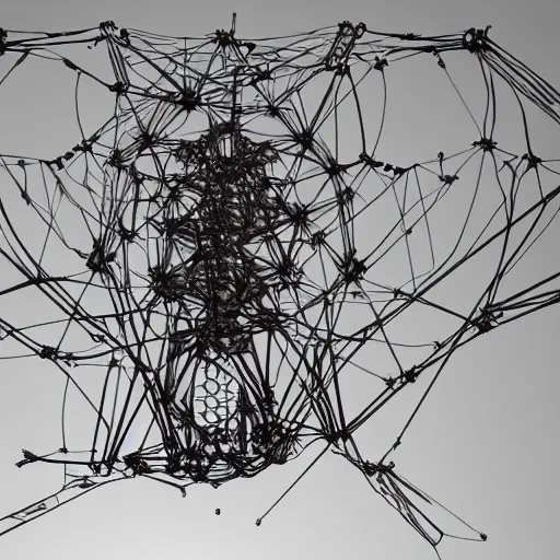 Image similar to a cel shaded rendering of a biomechanical cyber strandbeest by theo jansen by alberto baisi