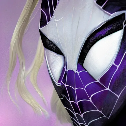 Image similar to young michelle pfeiffer as spider - gwen, fantasy, intricate, elegant, highly detailed, digital painting, artstation, concept art, smooth, sharp focus, contemporary fashion shoot, by edward robert hughes, annie leibovitz and steve mccurry, david lazar, jimmy nelsson, extremely detailed, hyperrealistic, perfect face, octane render