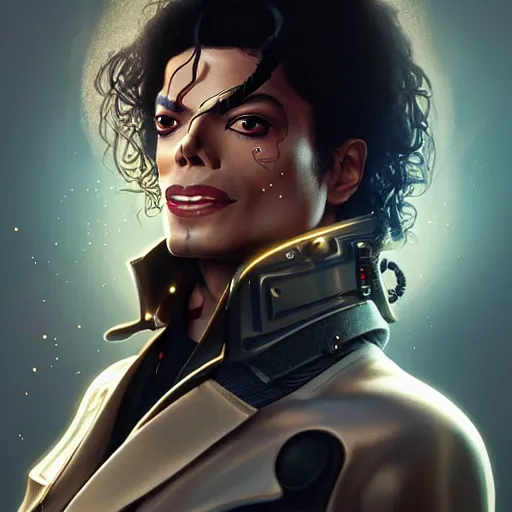 Image similar to cyborg michael jackson with a steampunk elepant, anatomy, bathed in light, highly detailed, photorealistic, artstation, smooth, sharp focus, illustration, unreal engine 5, 8 k, art by artgerm and greg rutkowski and edgar maxence