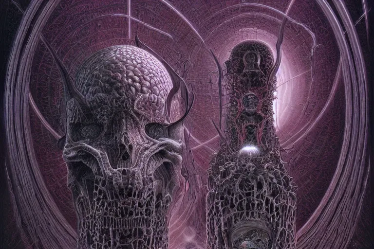 Image similar to that is not dead which can eternal lie and with strange aeons even death may die, intricate, ultra high definition, ultra detailed, symmetry, sci - fi, dark fantasy, by wayne barlowe