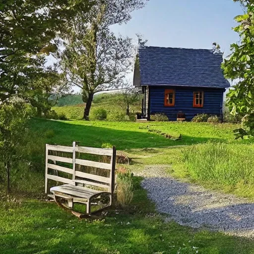 Prompt: hermatige solace cottage peaceful beautiful