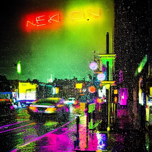 Image similar to neon rain