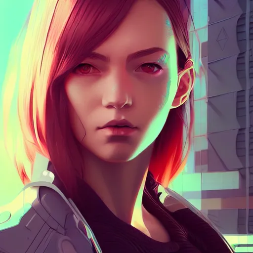 Image similar to a portrait of a beautiful cyberpunk girl, art by ilya kuvshinov and wlop and artgerm and josan gonzalez, digital art, highly detailed, intricate, sharp focus, trending on artstation hq, deviantart, pinterest, unreal engine 5, 4 k uhd image