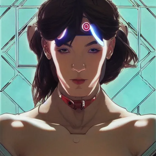 Image similar to cyborg woman, finely illustrated face, highly detailed, colored pencil, studio ghibli, tankobon, in the style of ilya kuvshinov and krenz cushart and william - adolphe bouguereau and alphonse mucha