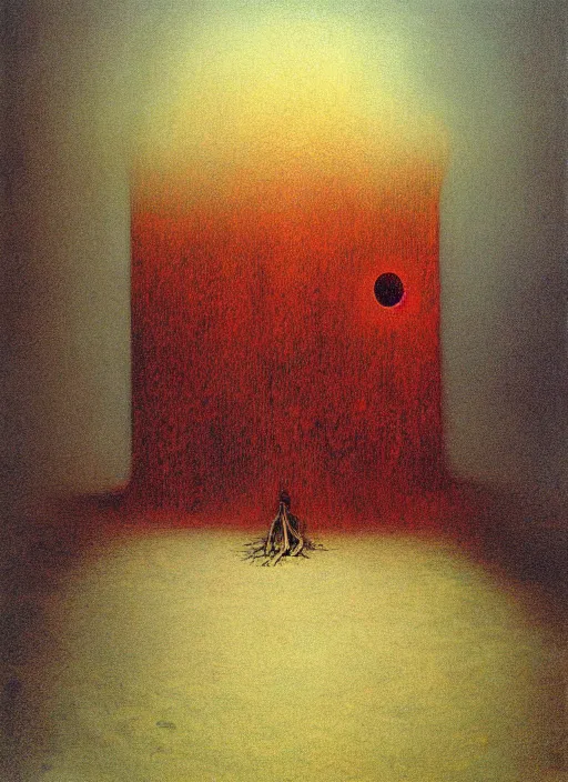 Image similar to despair painted by zdzislaw beksinski