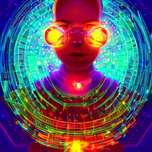 Image similar to skill magic geek inside matrix deepdream radiating a glowing aura stuff loot legends stylized digital illustration video game icon artstation lois van baarle, ilya kuvshinov, rossdraws,