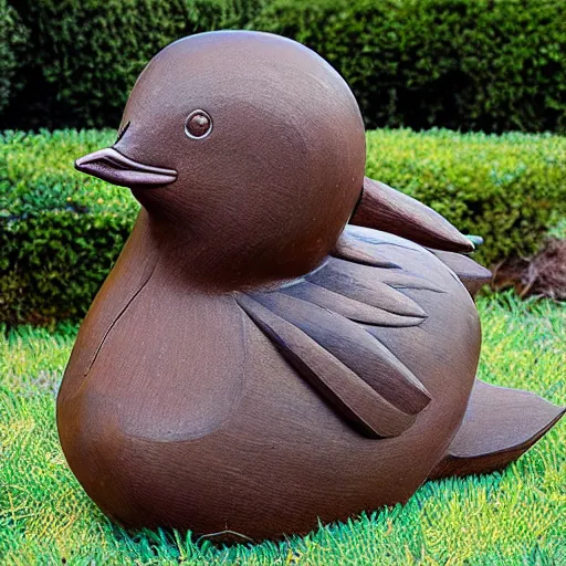 Prompt: moche duck sculpture