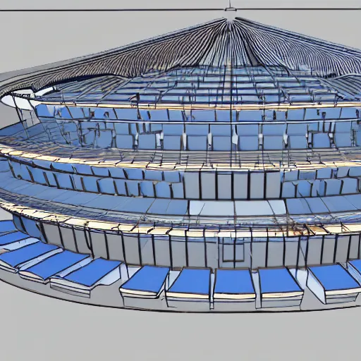 Prompt: blueprint for a concert hall architect sketchup detailed