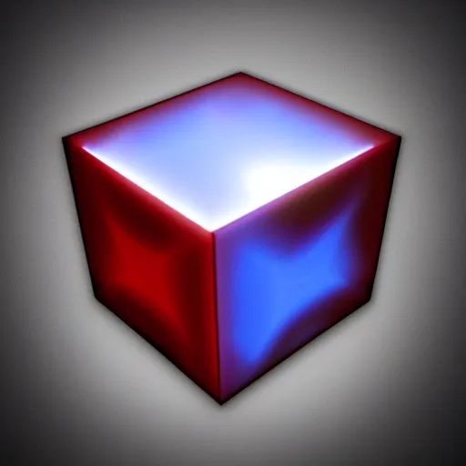 Prompt: glowing magic cube. hyper real, trending on artstation