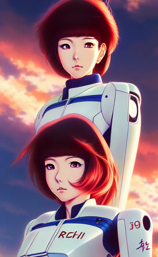 Prompt: An anime portrait of beautiful ASIAN FEMALE PILOT still from Robotech 1985 by Stanley Artgerm Lau ,WLOP , Ilya Kuvshinov , James Jean , Andrei Riabovitchev symmetrical