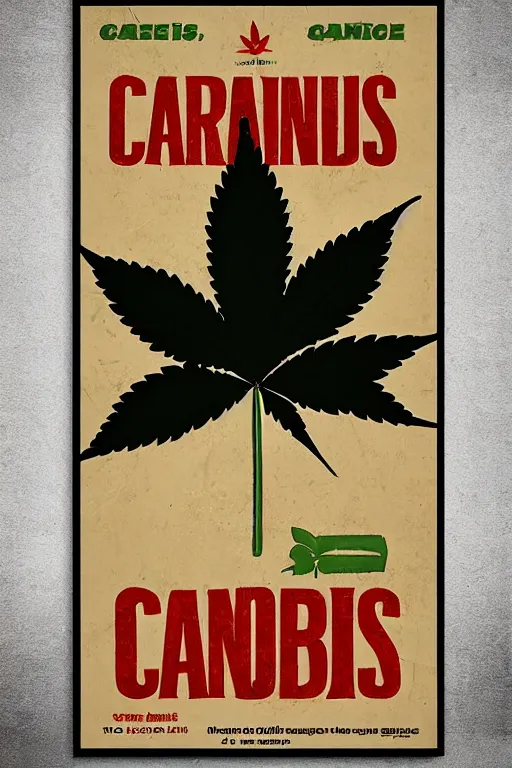 Image similar to retro cannabis poster