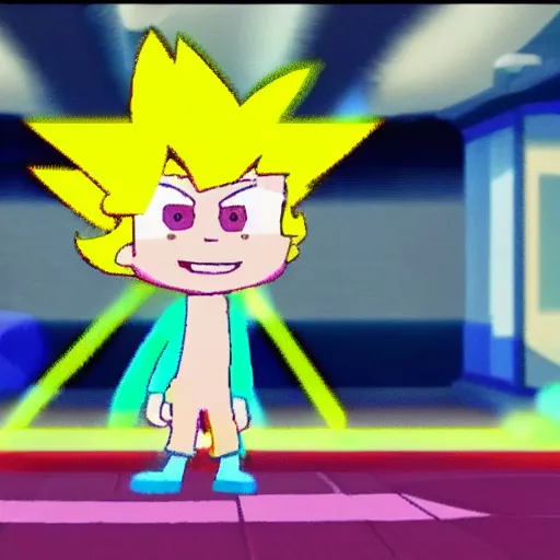 Prompt: a screenshot of Steven Quartz from Steven Universe, low quality, vhs quality,