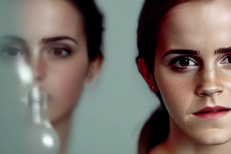 Prompt: emma watson's face in a lightbulb, cinematic