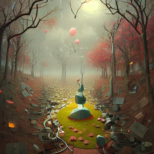 Image similar to maximalism sentience by gediminas pranckevicius