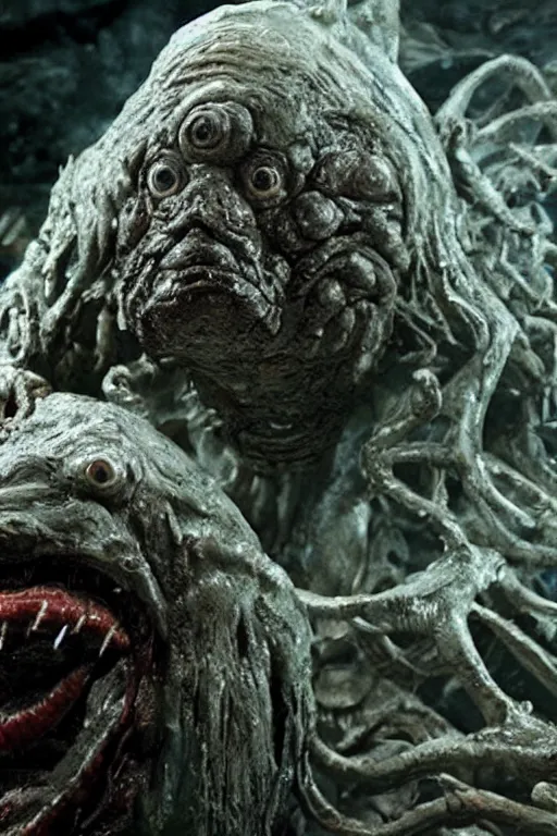 Image similar to rupert murdoch as a worm monster, photorealistic, cinematic lighting, highly detailed, very intricate, by guillermo del toro and hr giger