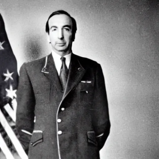 Prompt: historical photo of Saul Goodman during the world war II peace accords