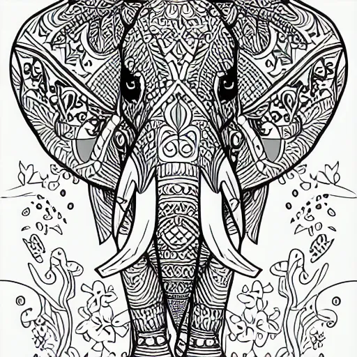 Image similar to Playful Patterns Coloring Book elephant cute