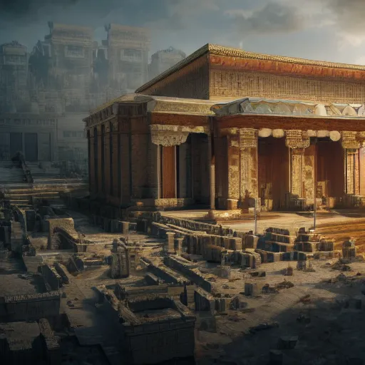 Image similar to god\'s third temple, concept art, unreal engine, 8k UHD, trending on art station