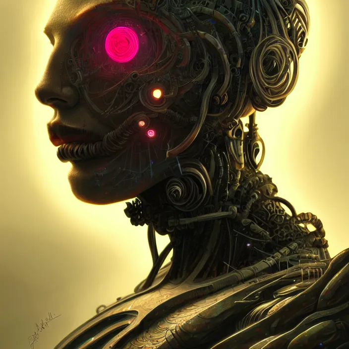 Prompt: organic cyborg, diffuse lighting, fantasy, intricate, highly detailed, lifelike, photorealistic, digital painting, artstation, illustration, concept art, smooth, sharp focus