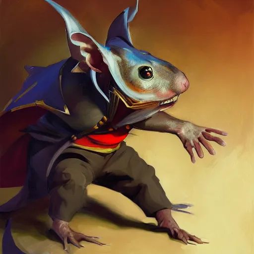 Image similar to greg manchess portrait painting of partially armored doormouse from alice in wonderland as overwatch character, medium shot, asymmetrical, profile picture, organic painting, sunny day, matte painting, bold shapes, hard edges, street art, trending on artstation, by huang guangjian, gil elvgren, ruan jia, randy vargas, greg rutkowski