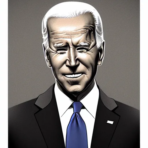 Image similar to joe biden smoking a rolled marijuana joint, amazing detail, realistic digital art, artstation