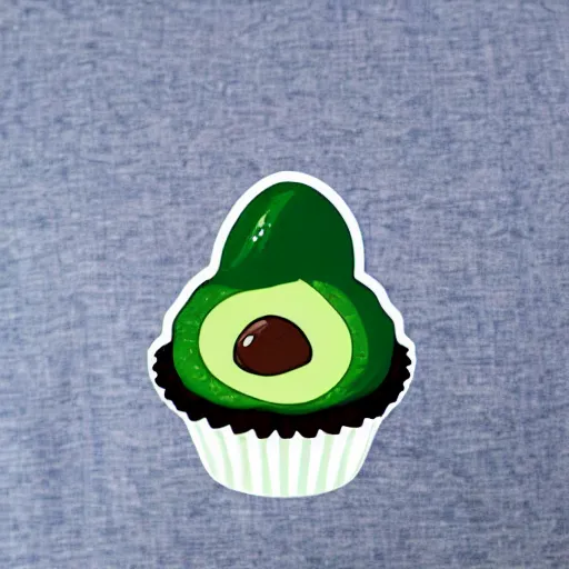 Image similar to anime avocado cupcake on shirt