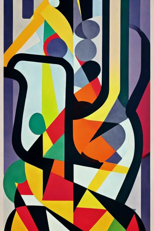 Image similar to guitar, notes, geometric architectures shapes, abstract expressionism, essence of street forms, geometric structures in style of sonia delaunay, high detail, symmetry, poster