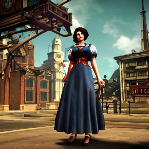 Prompt: Elizabeth, Screenshot from Bioshock Infinite