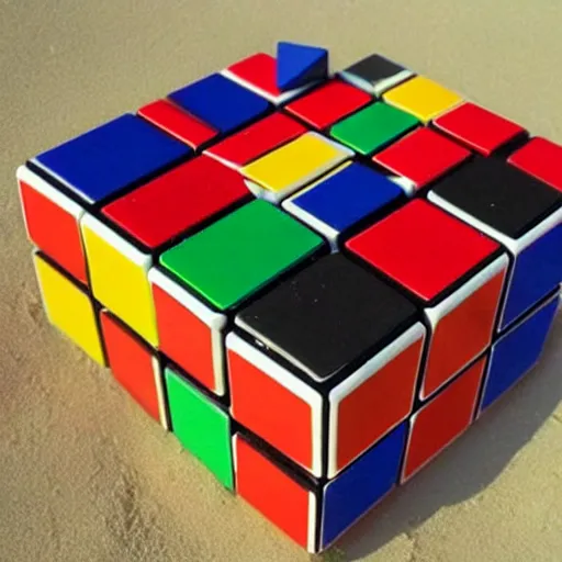 Image similar to rubik's cube made of sand