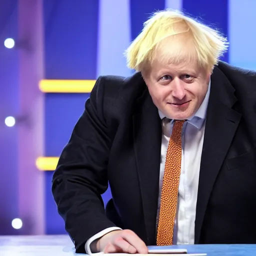 Prompt: Boris Johnson getting voted off the love island, highly detailed, professional photograph, sharp focus