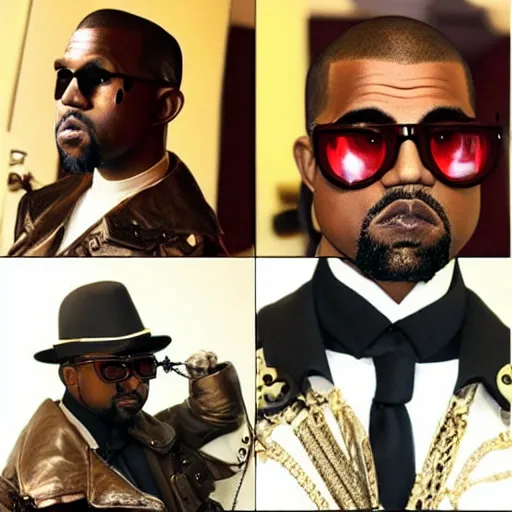 Image similar to steampunk kanye west